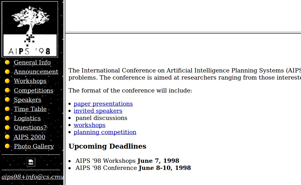 Website of AIPS 1998