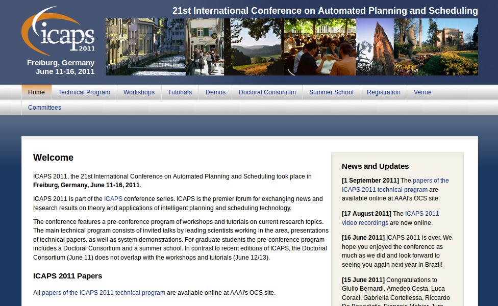 Website of ICAPS 2011