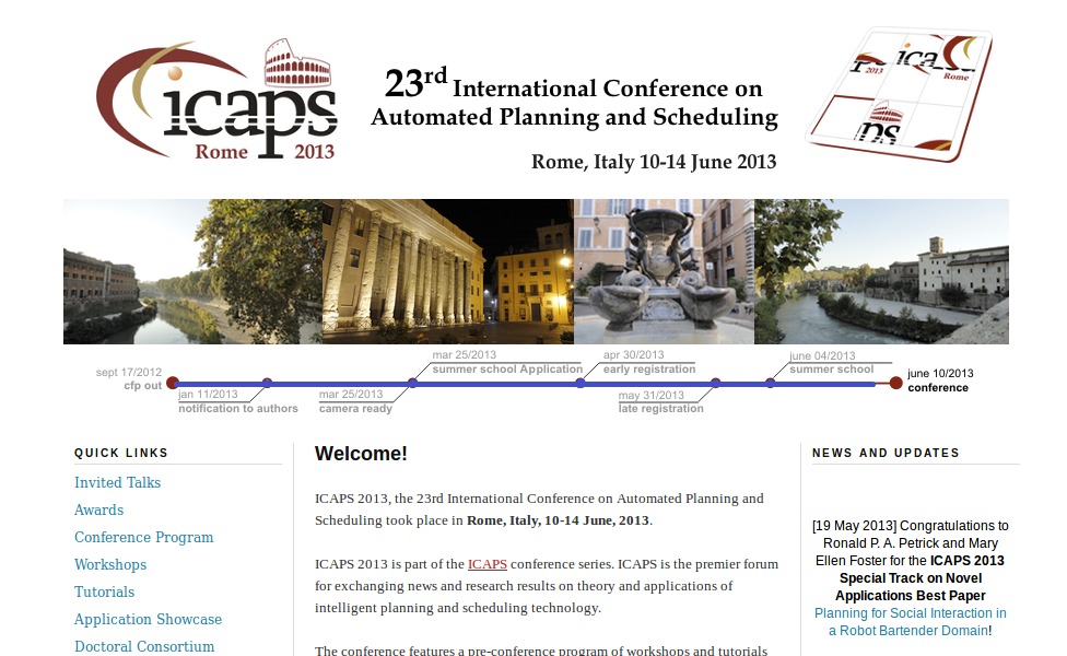 Website of ICAPS 2013