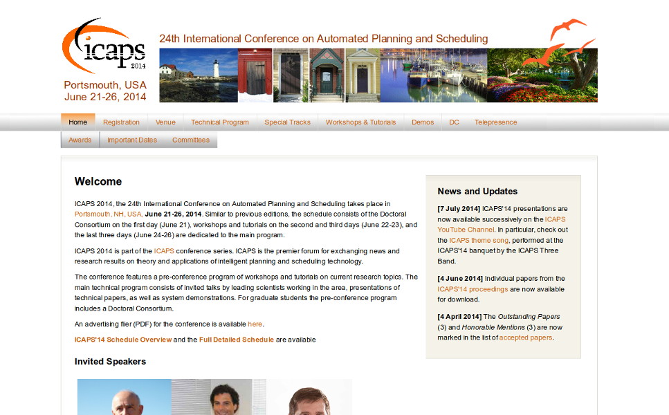 Website of ICAPS 2014