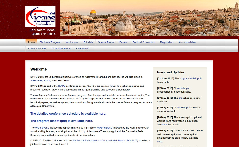 Website of ICAPS 2015