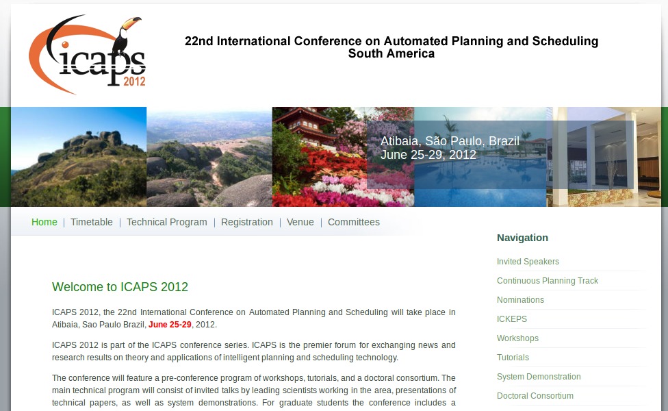 Website of ICAPS 2012