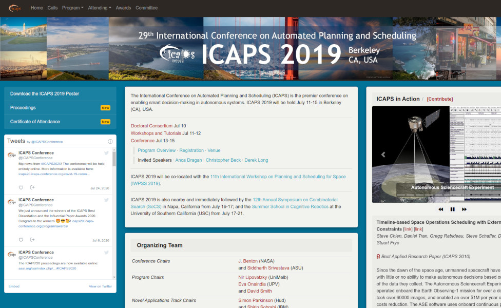 Website of ICAPS 2019