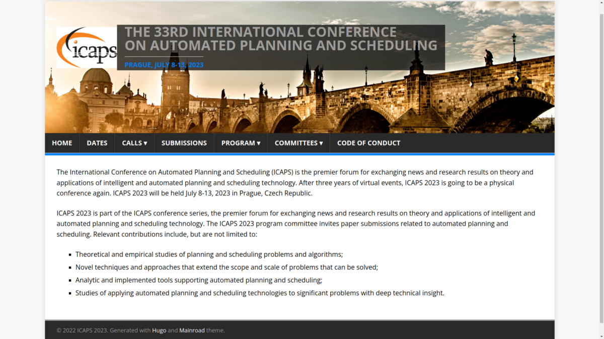 ICAPS 2023 – ICAPS